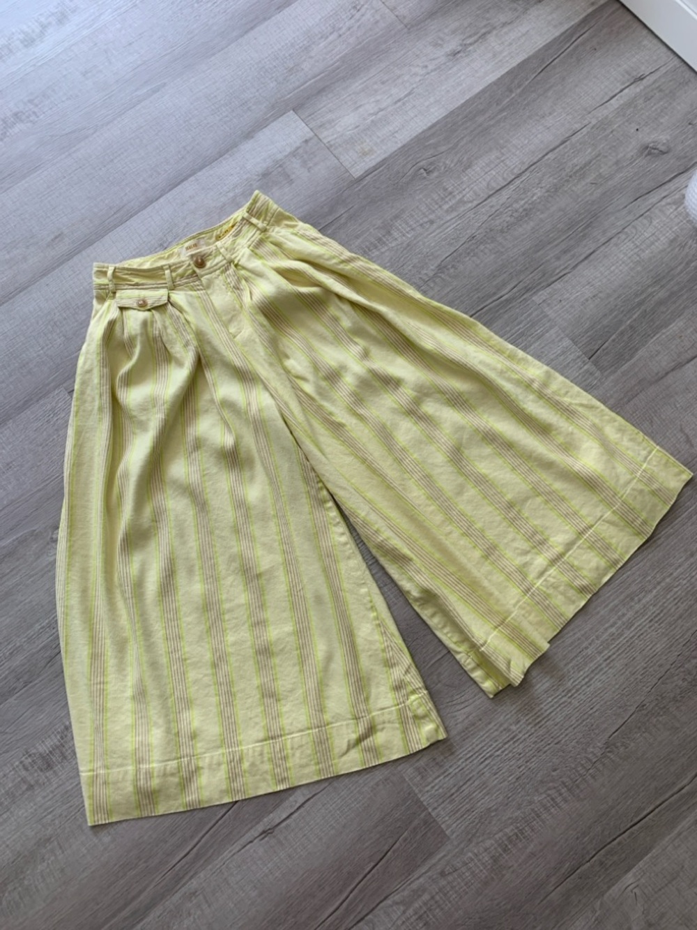 Maeve by Anthropologie Yellow/Lime and Latte Stripes Pants, Size 2